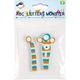 Decoratiune perete pentru camera copilului, Small Foot Design, Lemn, 7.7 x 4.1 x 0.6 cm, Albastru/Rosu