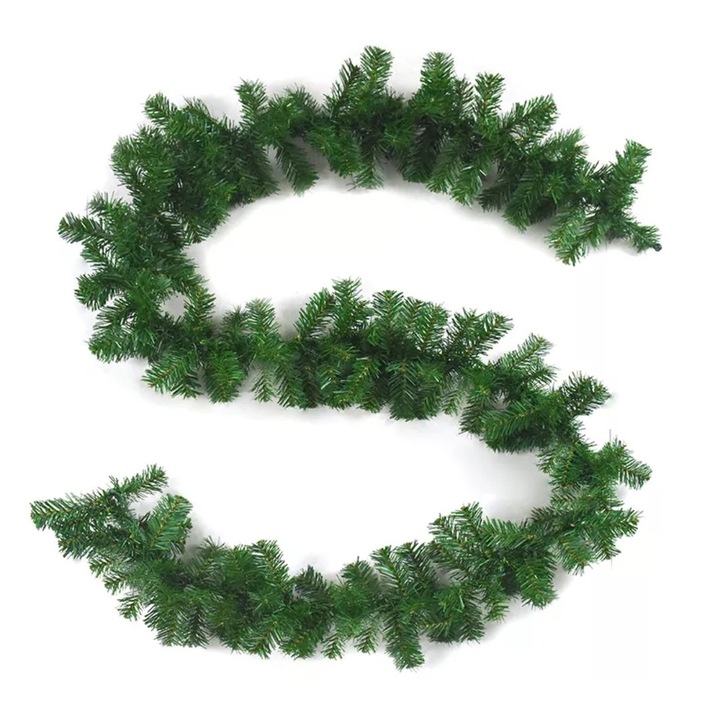 Ghirlanda de pin artificiala, Brak, Plastic, 270 cm, Verde