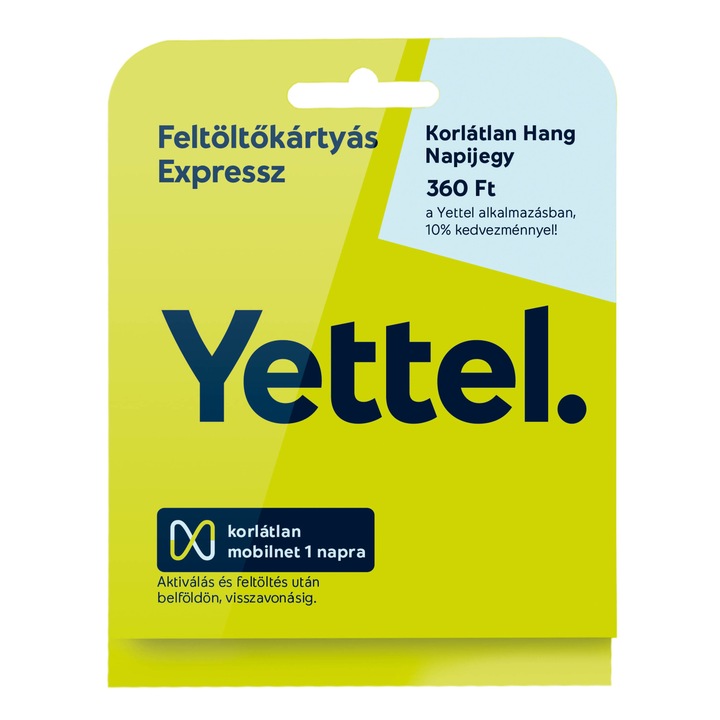 Yettel Feltöltőkártyás Expressz SIM