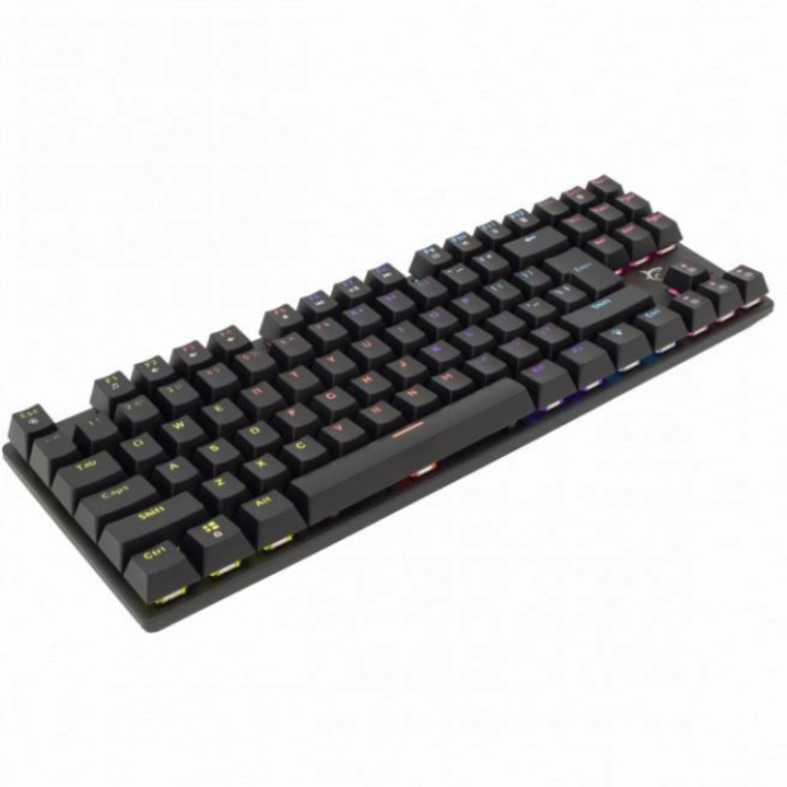 White Shark GK-2106B/BL-HU COMMANDOS Механична геймърска клавиатура, син превключвател, унгарско оформление, черно