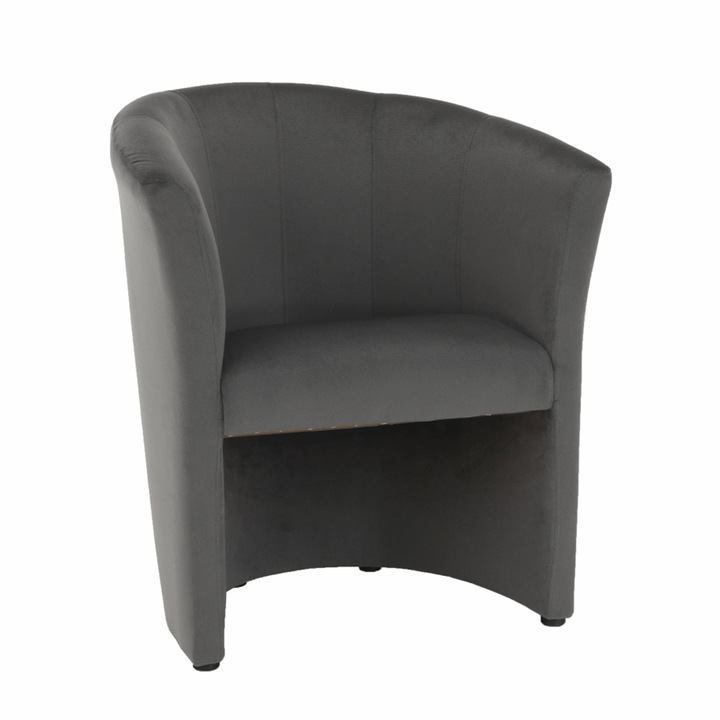 Фотьойл, текстил, сиво, 65x77x60 см, Bortis