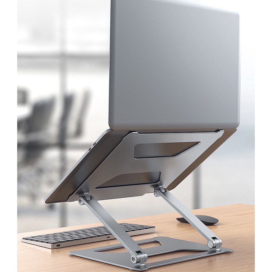 Подложка за лаптоп MTP Laptop Stand, Алуминиева, Регулируема височина и ...