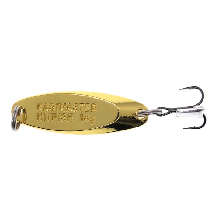 Lingurita oscilanta tip pilker Hitfish Kastmaster 5.1cm, 14gr, 03 Gold, pentru pescuitul la avat, biban sau pastrav