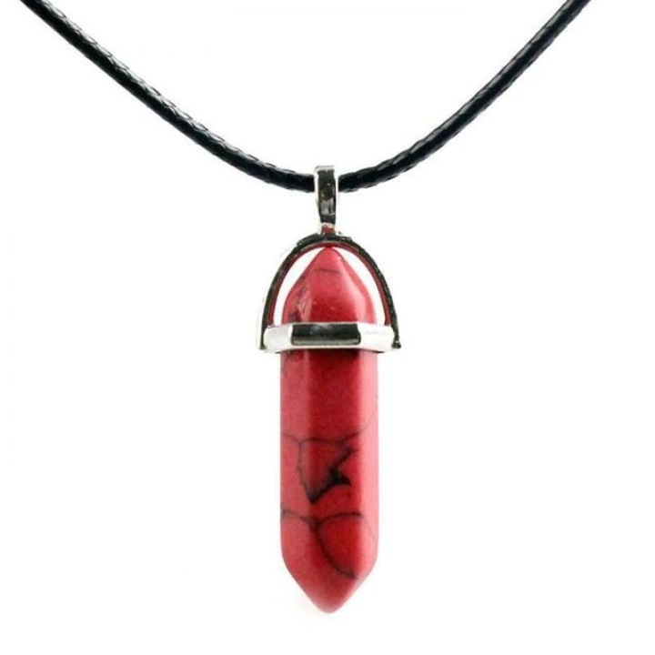 Колие Gobi с естествен шестоъгълен полускъпоценен камък Jasp A