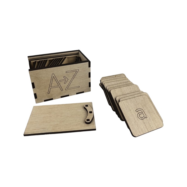 ABC lapkakészlet, Tanuljuk meg az ábécét, Montessori típusú készlet, IDA gyerekek