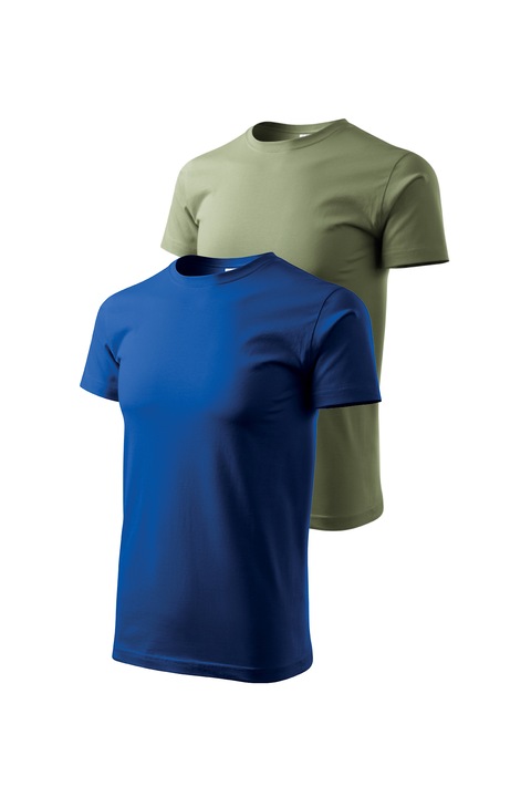 Set 2 tricouri de barbati, Malfini, Bassic New, XS - 3XL, Albastru regal si diverse culori 1, Kaki/Albastru royal