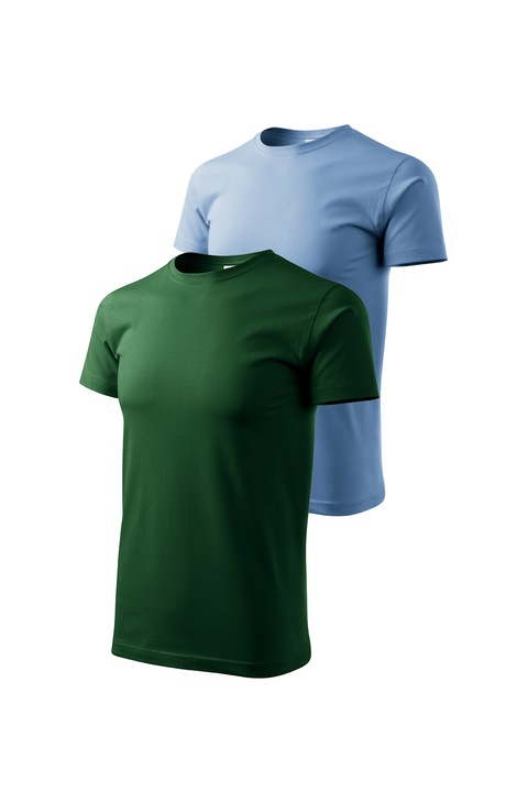 Set 2 tricouri de barbati, Malfini, Bassic New, XS - 3XL, Verde sticla si diverse culori 1, Albastru deschis/Verde sticla