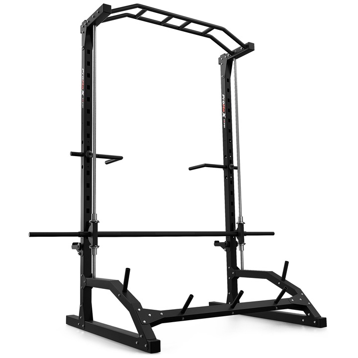 Aparat Multifunctional Smitha, K-SPORT, KSSL 022, Otel, Greutate Maxima Suportata 200 kg, Constructie Stabila Si Durabila, 205 x 195 x 130 cm, Rosu/Gri