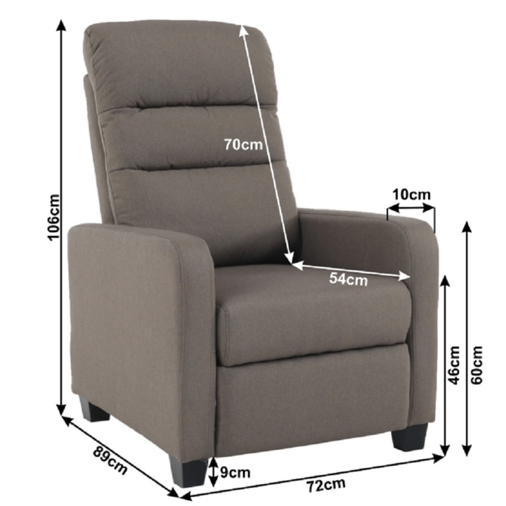 Turner barna textilkárpitos fotel 72x89x106 cm