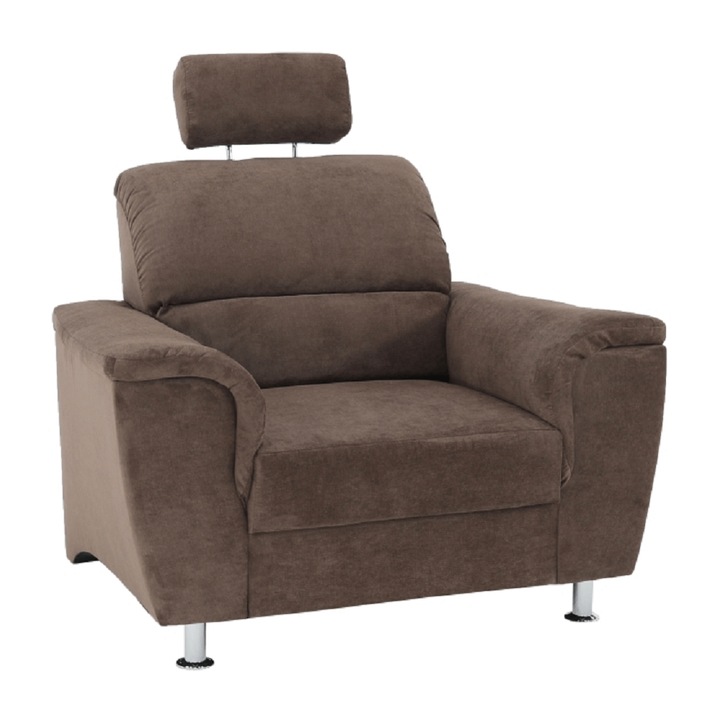 Fotoliu tapiterie textil maro Santiago 112x92x114 cm