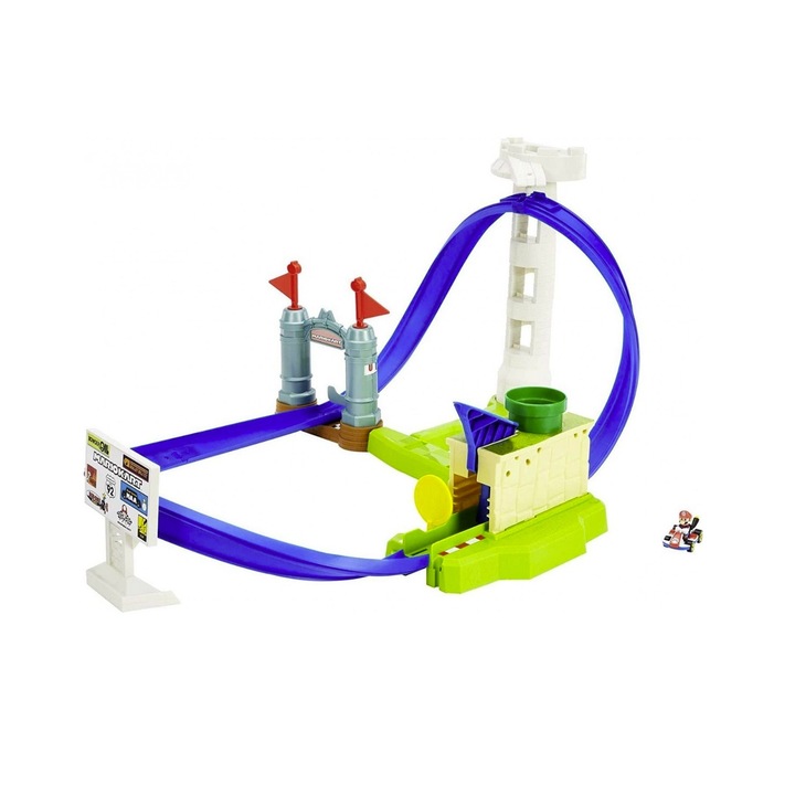 Set de Joaca Hot Wheels Mariocart Circuit Slam, 40 cm