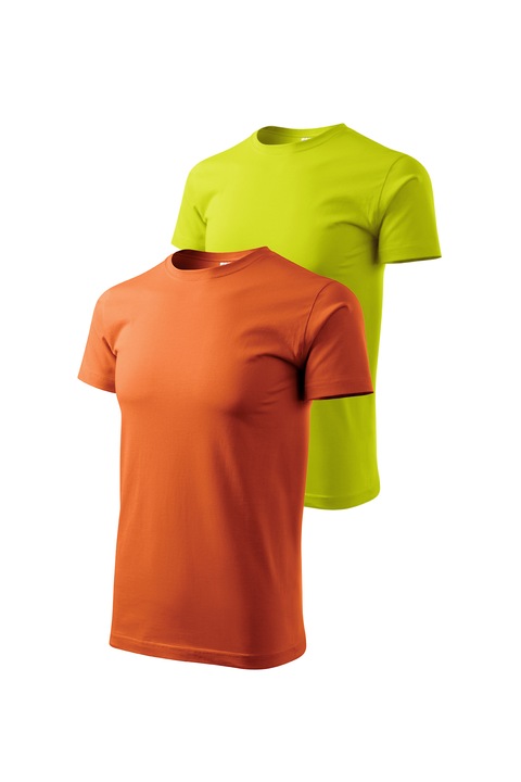 Set 2 tricouri de barbati, Malfini, Bassic New, XS - 3XL, Portocaliu si diverse culori 2, Portocaliu/Verde lime
