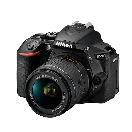 Aparat foto DSLR Nikon D5600, Kit AF-P 18-55mm VR, Negru