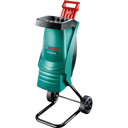 Tocator crengi si resturi vegetale electric Bosch AXT Rapid 2200, 2200 W, 3650 RPM, 14 Nm, 40 mm diametru maxim taiere, 90 kg/h capacitate,roti transport