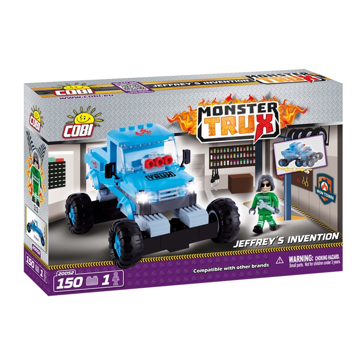 Set Constructie Cobi, Monster Trux, Transformer Albastru