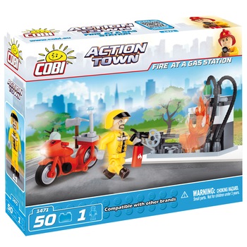 Set Constructie Cobi, Action Town, Incendiu La Benzinarie Set Constructie Cobi, Action Town, Incendiu La Benzinarie