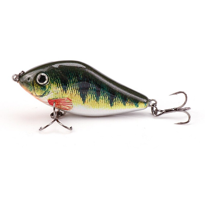 Слайдер 8см 24гр, FishingBox, водолазен воблер за щука, дълбочина, Crankbait, Rattling, модел 4