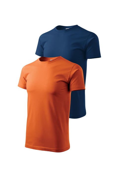 Set 2 tricouri de barbati, Malfini, Bassic New, XS - 3XL, Portocaliu si diverse culori 2, Portocaliu/Midnight Blue