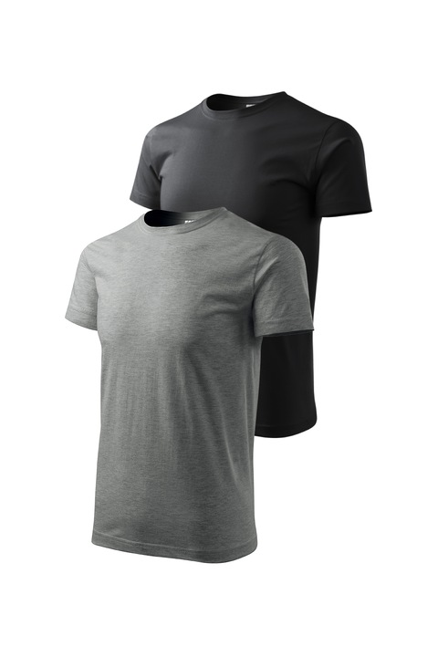 Set 2 tricouri de barbati, Malfini, Bassic New, XS - 3XL, Gri inchis si diverse culori 2, Gri inchis/Gri ebonita