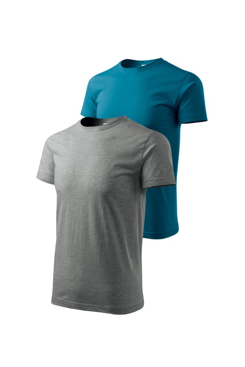 Set 2 tricouri de barbati, Malfini, Bassic New, XS - 3XL, Gri inchis si diverse culori 2, Albastru petrol/Gri inchis