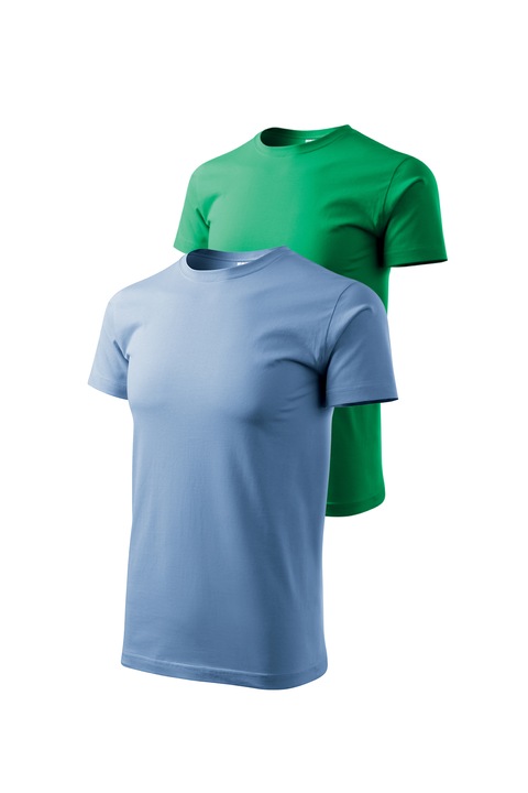 Set 2 tricouri de barbati, Malfini, Bassic New, XS - 3XL, Albastru deschis si diverse culori 1, Verde Mediu/Albastru deschis