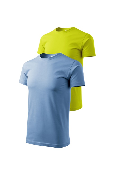 Set 2 tricouri de barbati, Malfini, Bassic New, XS - 3XL, Albastru deschis si diverse culori 1, Verde lime/Albastru deschis