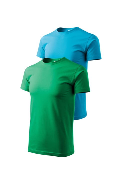 Set 2 tricouri de barbati, Malfini, Bassic New, 2XL, Verde mediu/Turcoaz
