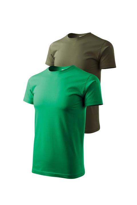 Set 2 tricouri de barbati, Malfini, Bassic New, XL, Verde mediu/Military