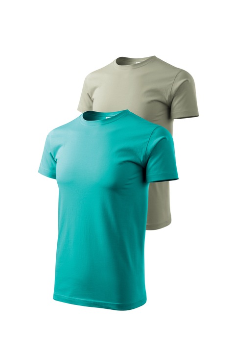 Set 2 tricouri de barbati, Malfini, Bassic New, S, Verde smarald/Kaki Deschis