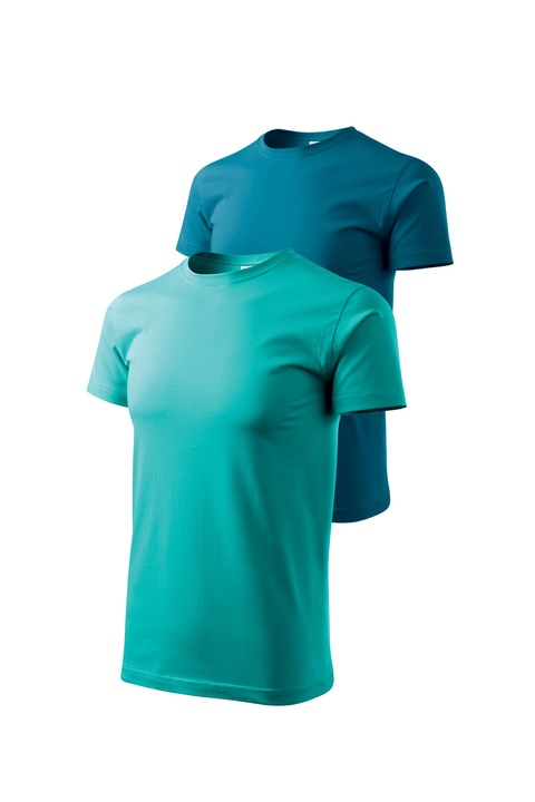 Set 2 tricouri de barbati, Malfini, Bassic New, L, Verde smarald/Albastru Petrol