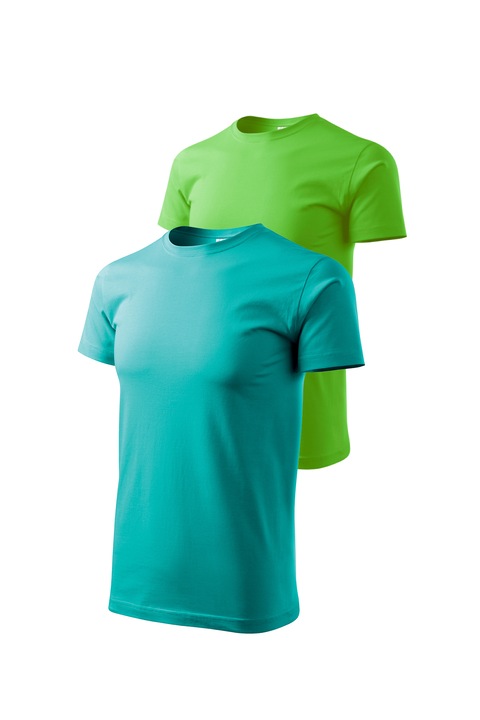 Set 2 tricouri de barbati, Malfini, Bassic New, XL, Verde smarald/Verde Mar