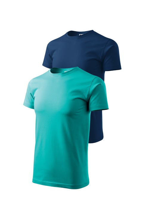 Set 2 tricouri de barbati, Malfini, Bassic New, 3XL, Verde smarald/Midnight Blue