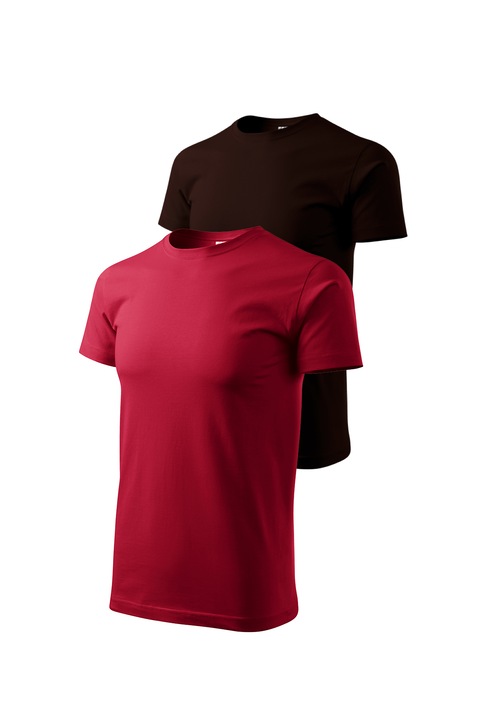 Set 2 tricouri de barbati, Malfini, Bassic New, 2XL, Rosu malboro/Cafea