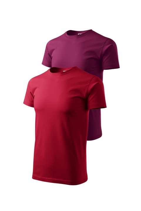 Set 2 tricouri de barbati, Malfini, Bassic New, XL, Rosu malboro/Rododendron
