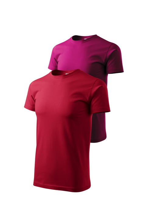 Set 2 tricouri de barbati, Malfini, Bassic New, XS, Rosu malboro/Rosu Fucsie