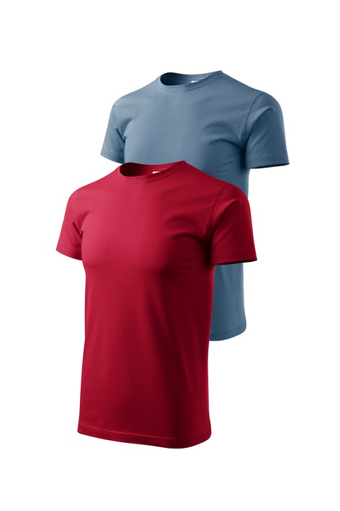 Set 2 tricouri de barbati, Malfini, Bassic New, 3XL, Rosu malboro/Denim
