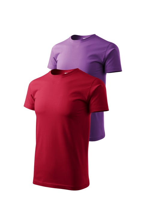 Set 2 tricouri de barbati, Malfini, Bassic New, M, Rosu malboro/Violet