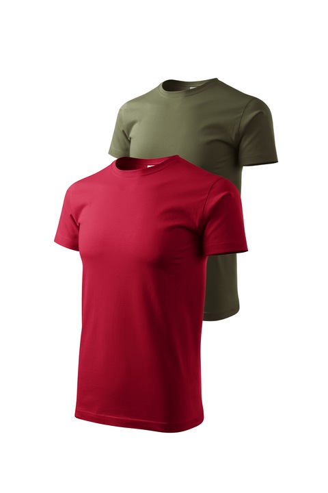 Set 2 tricouri de barbati, Malfini, Bassic New, L, Rosu malboro/Military