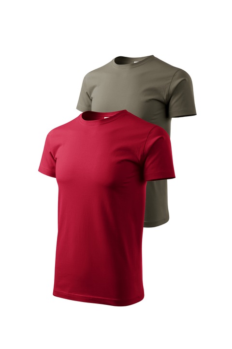 Set 2 tricouri de barbati, Malfini, Bassic New, XL, Rosu malboro/Army