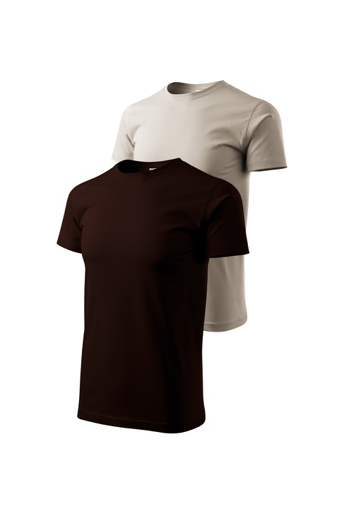 Set 2 tricouri de barbati, Malfini, Bassic New, M, Cafea/Gri Ice