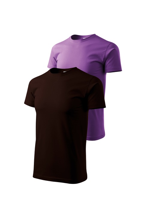 Set 2 tricouri de barbati, Malfini, Bassic New, L, Cafea/Violet