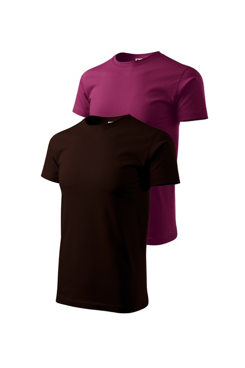 Set 2 tricouri de barbati, Malfini, Bassic New, L, Cafea/Rododendron