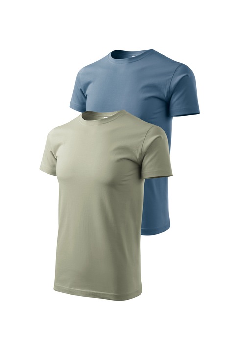 2 db-os férfi póló készlet, Malfini, Bassic New, XL, világos khaki/farmer