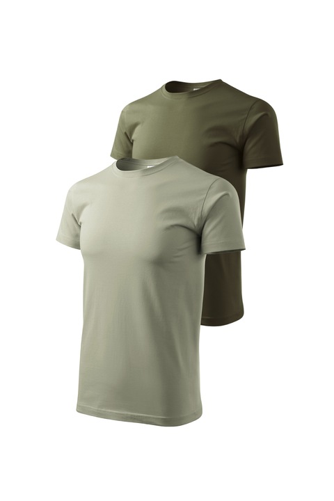 2 db-os férfi póló készlet, Malfini, Bassic New, XS, világos khaki/katonai