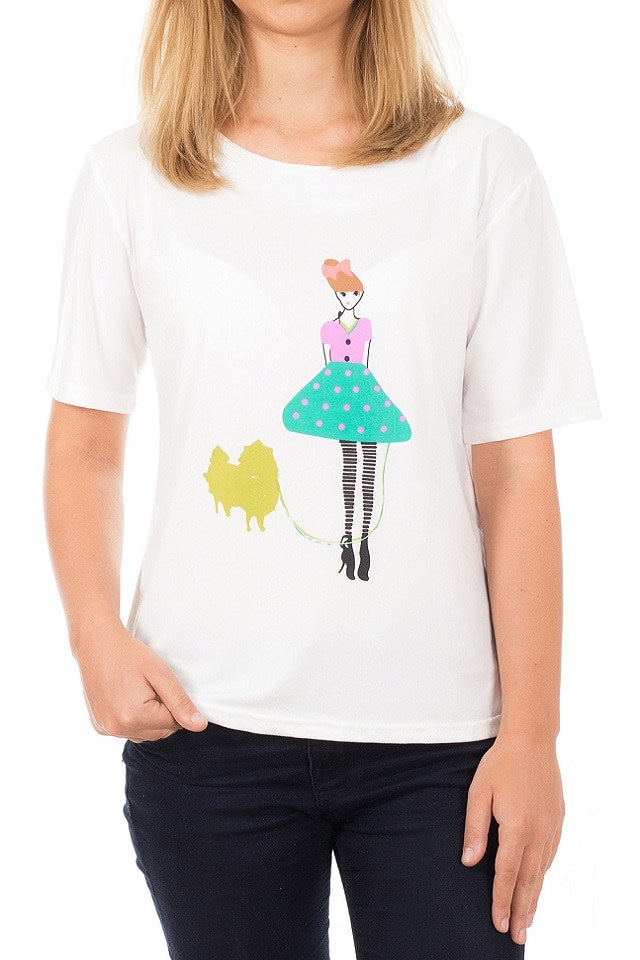 Tricou de dama White Girlie Venti