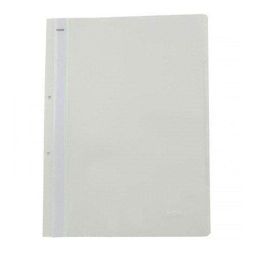Dosar sina plastic cu perforatii Noki alb