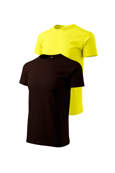 Set 2 tricouri de barbati, Malfini, Bassic New, XS, Cafea/Lamaie