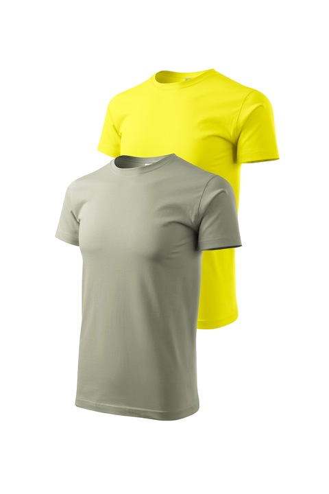 Set 2 tricouri de barbati, Malfini, Bassic New, XL, Kaki deschis/Lamaie
