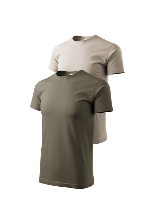 Set 2 tricouri de barbati, Malfini, Bassic New, XS - 3XL, Army si diverse culori 1, Gri/Kaki