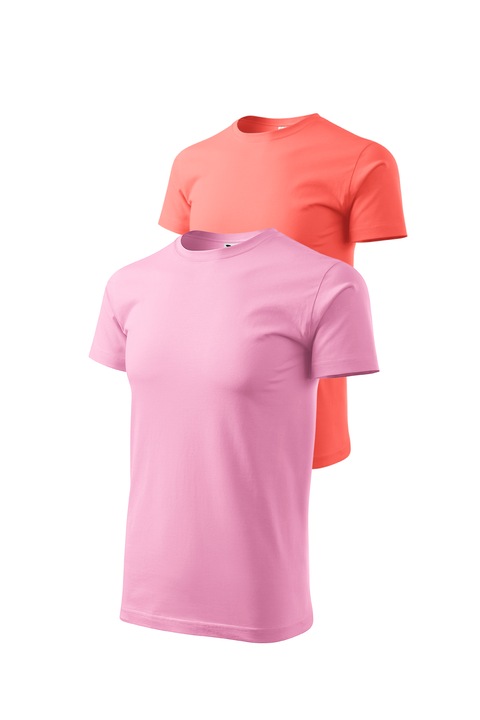 Set 2 tricouri de barbati, Malfini, Bassic New, XL, Roz/Coral